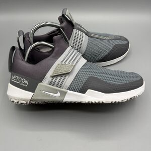 Nike Men's Metcon Training Gray Cross Fit Slip On Strap Shoes Size 8